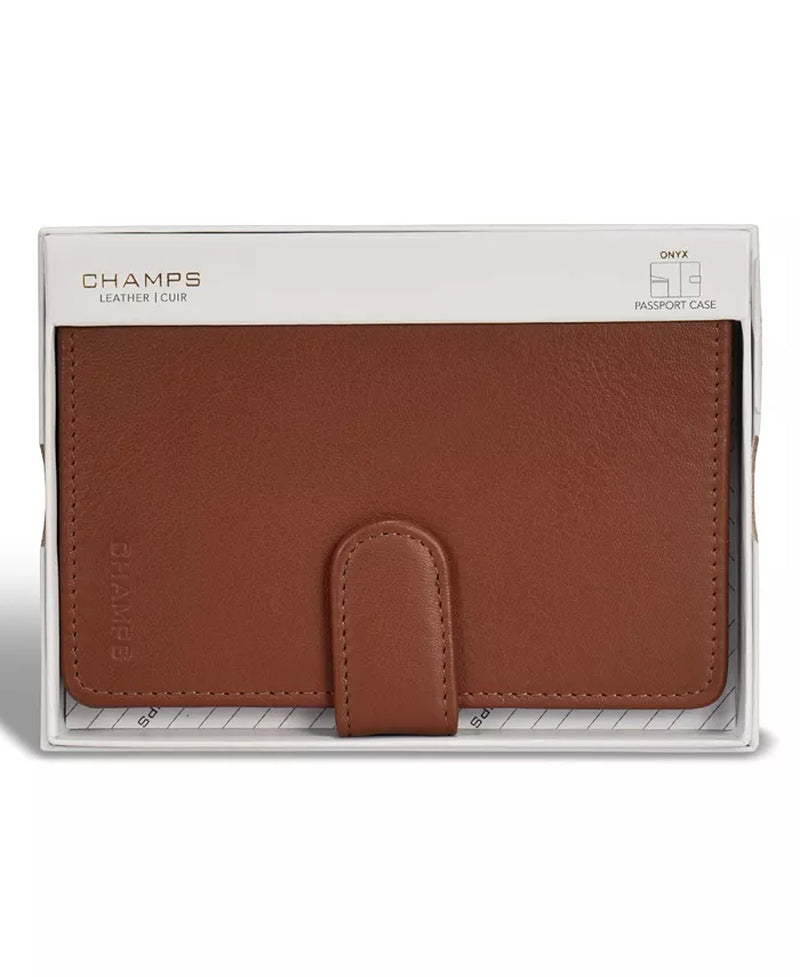 Men'S Onyx Collection Leather Passport Case